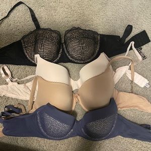 4 Victoria’s Secret bras, gently used size 34D